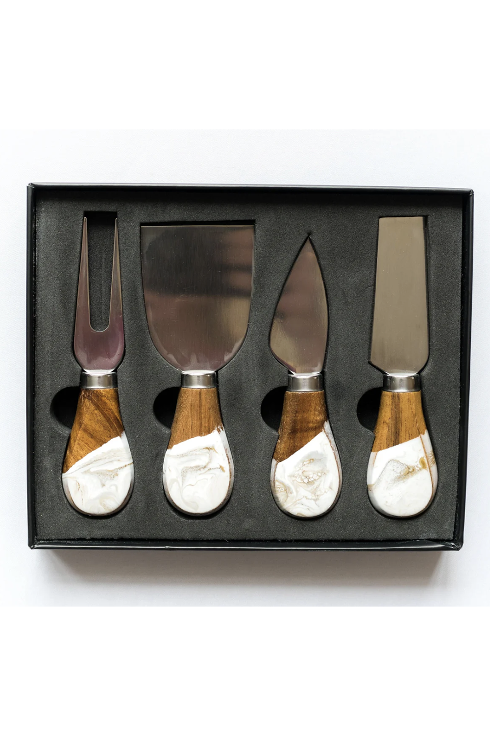 Lynnie Boxed Cheese Knife / Spreader Set - Gold Quartz