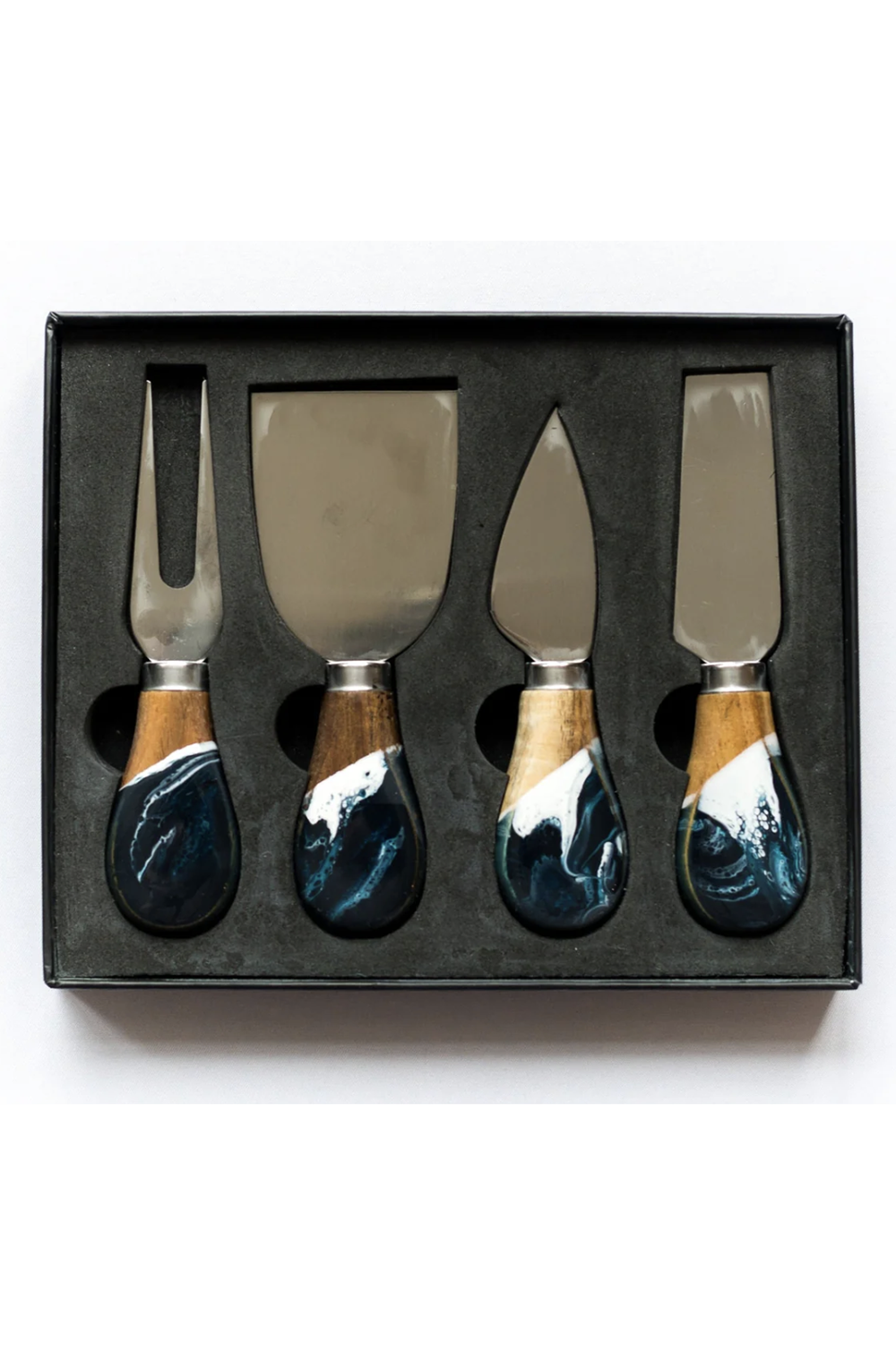 Lynnie Boxed Cheese Knife / Spreader Set - Navy White