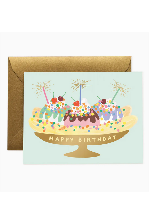 RP Birthday Greeting Card - Banana Split
