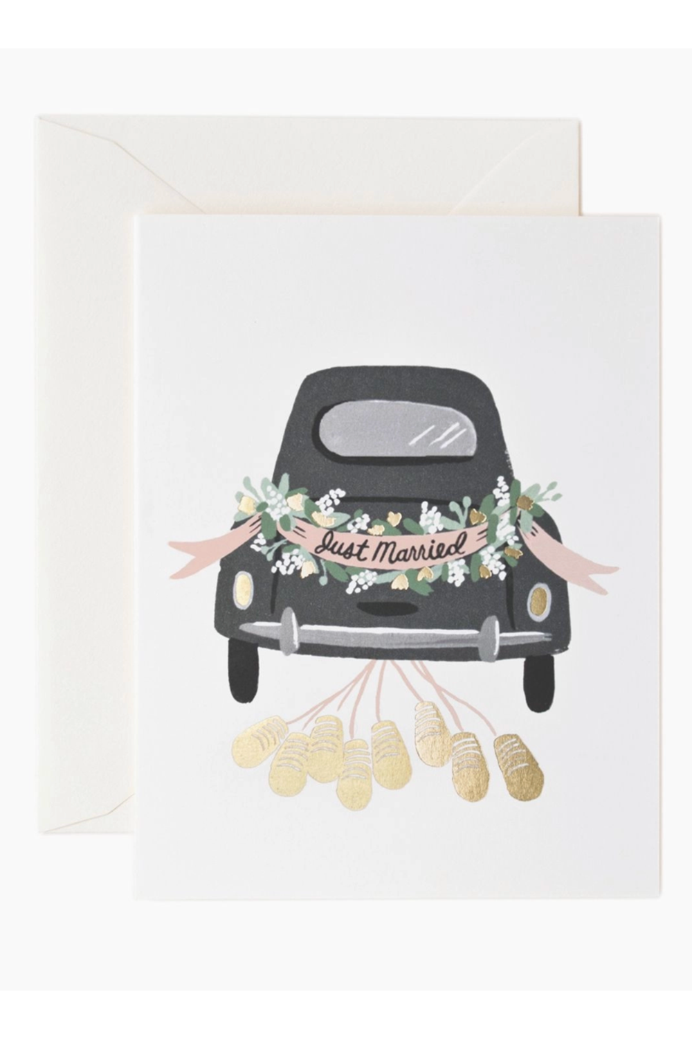 RP Wedding Greeting Card - Just Married Getaway Car