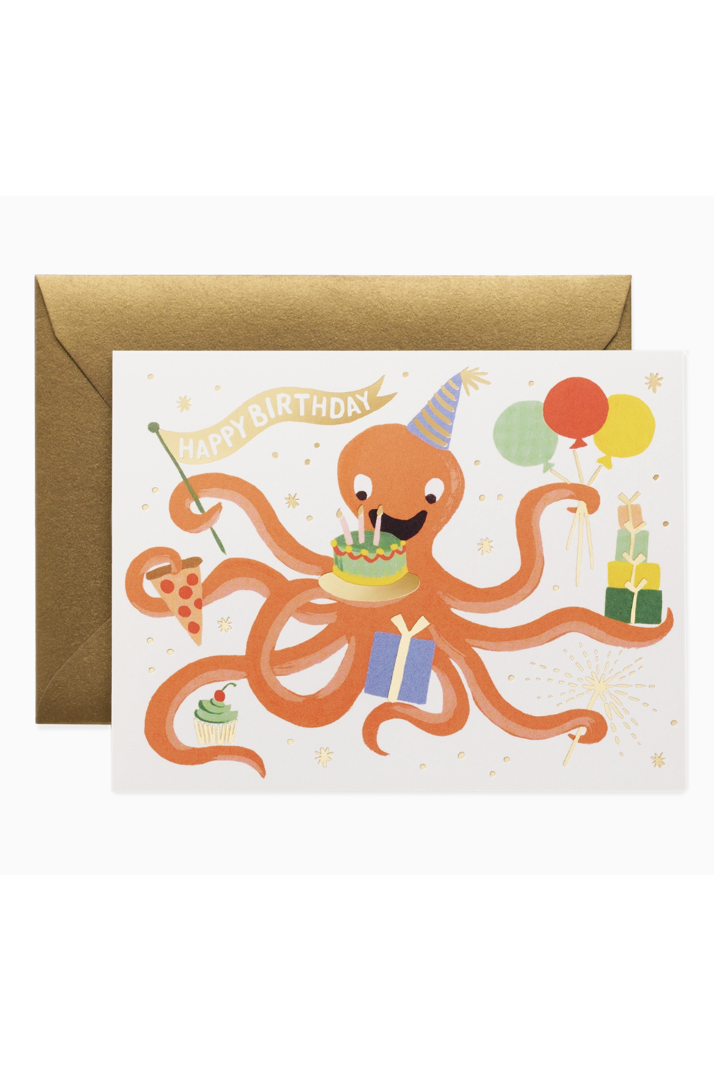 RP Birthday Greeting Card - Octopus