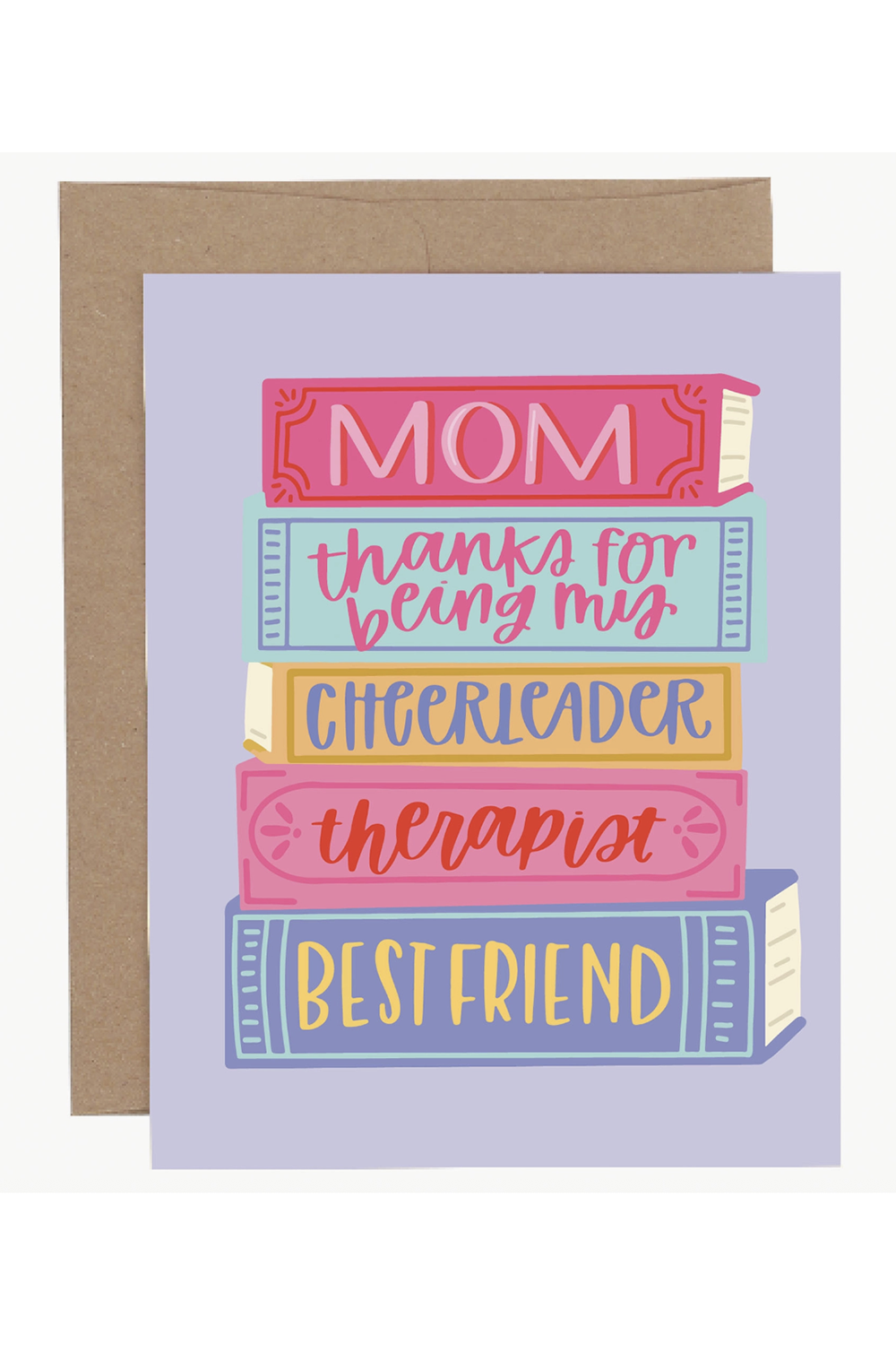 PP Single Mother's Day Card - Mom Book Stack