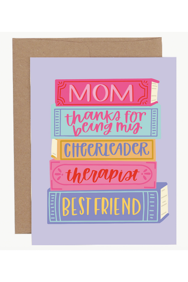 PP Single Mother's Day Card - Mom Book Stack