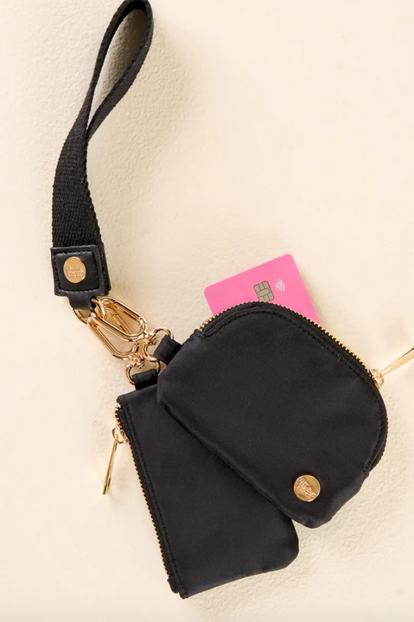 Dynamic Duo Pouch Wristlet - Black
