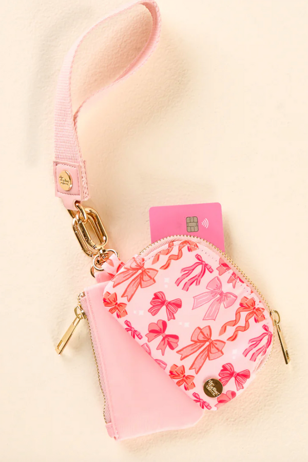 Dynamic Duo Pouch Wristlet - Blushing Bows