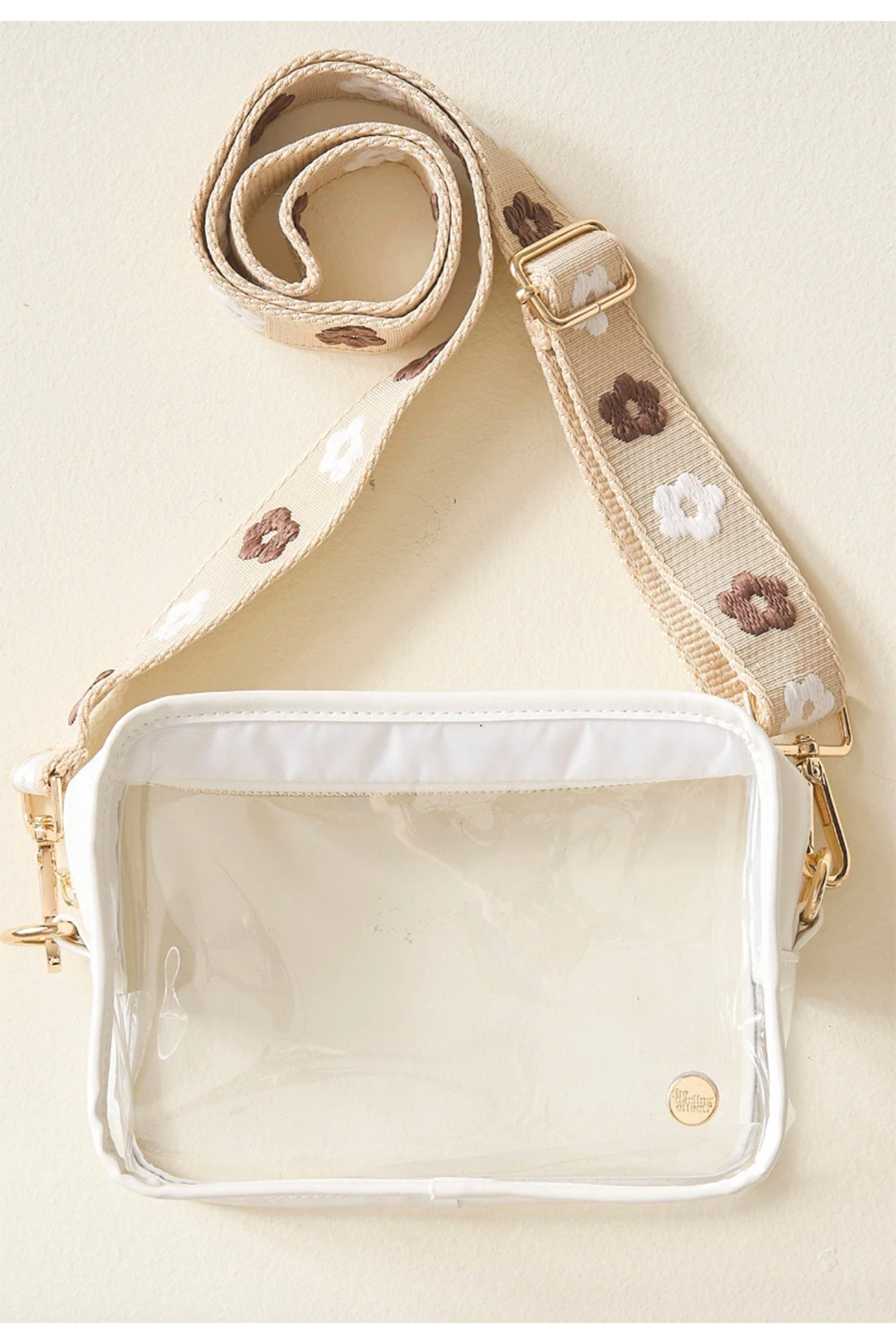 Clear Crossbody Bag - Tan