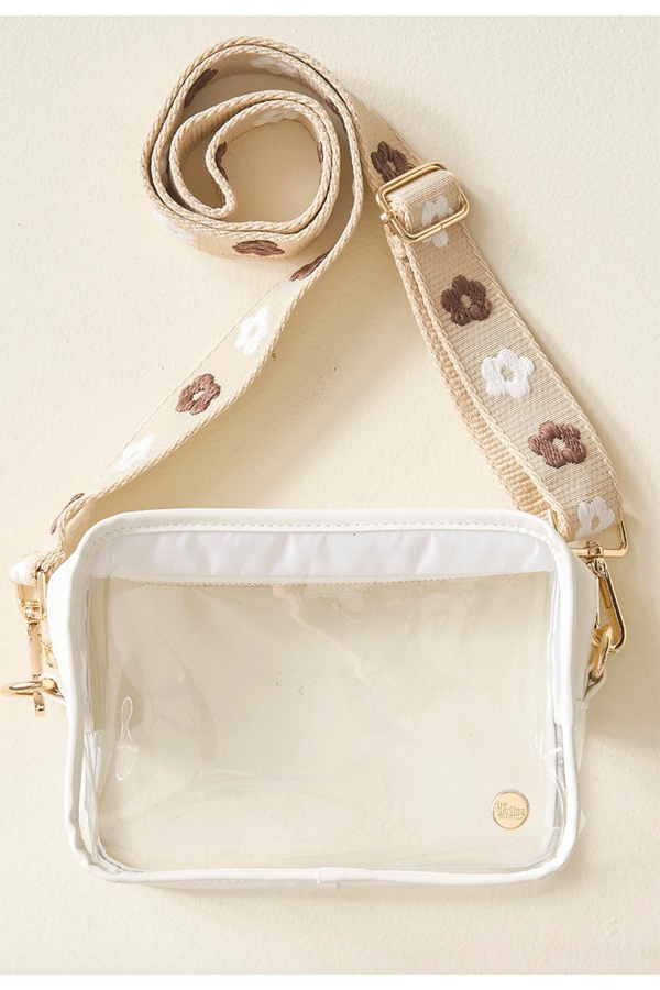 Clear Crossbody Bag - Tan