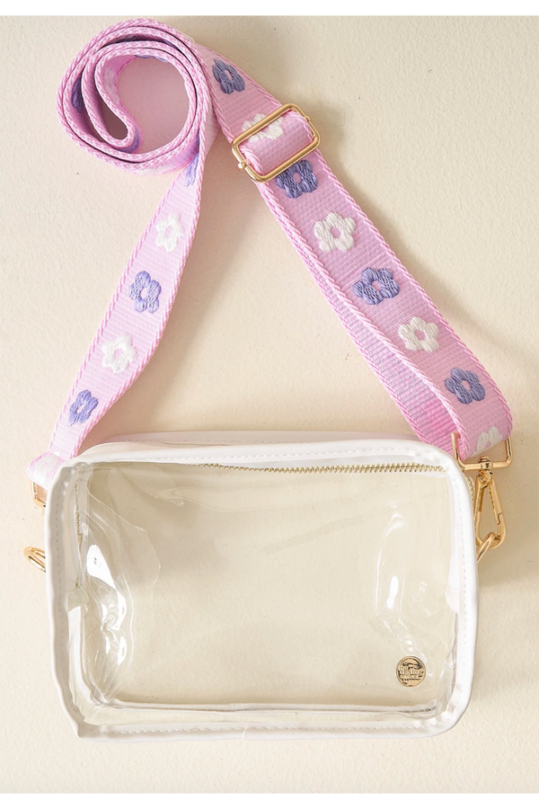 Clear Crossbody Bag - Purple
