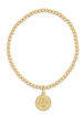 EN Classic Gold Bead Bracelet - Blessing Charm