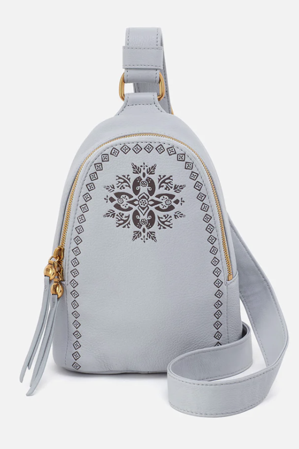 Fern Sling Crossbody Bag - Velvet Hide Blue Pearl