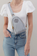 Fern Sling Crossbody Bag - Velvet Hide Blue Pearl