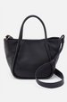 Margot Satchel Purse - Pebbled Hide Black