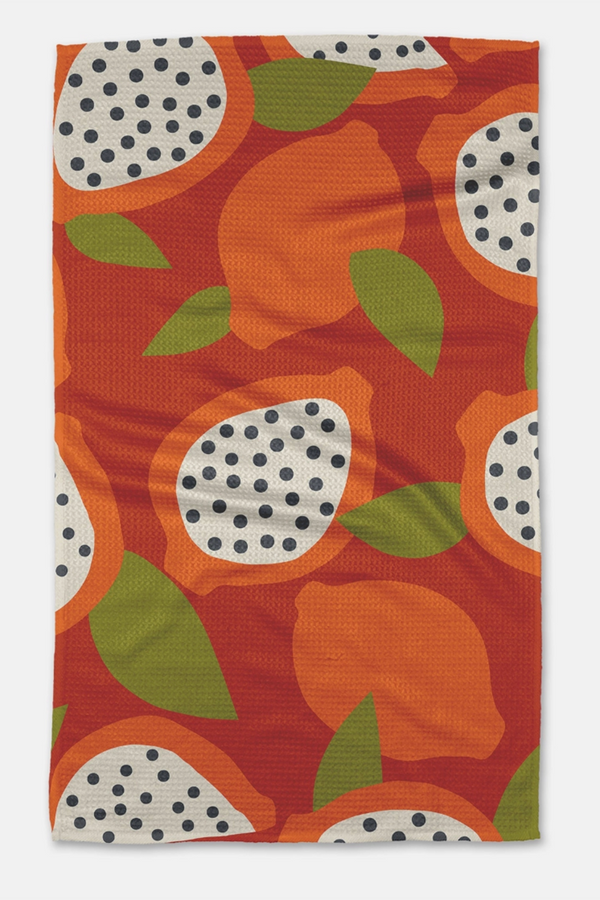 Geometry Kitchen Tea Towel - Papaya Playtime