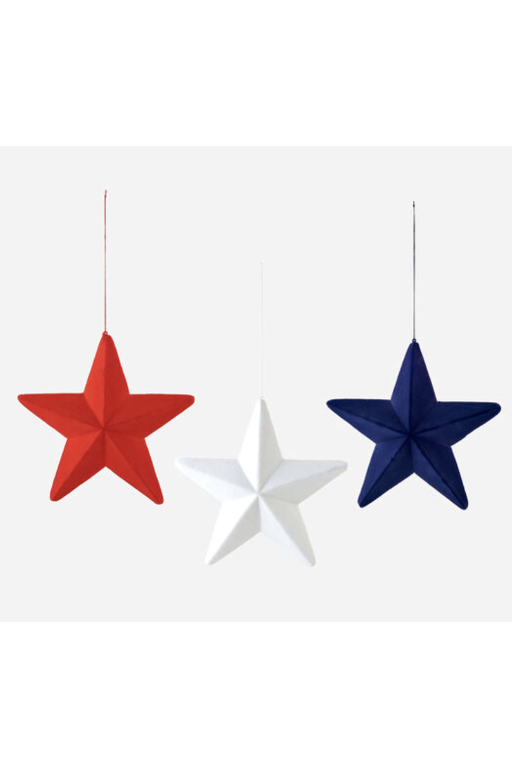 Flocked Hanging Star Medium
