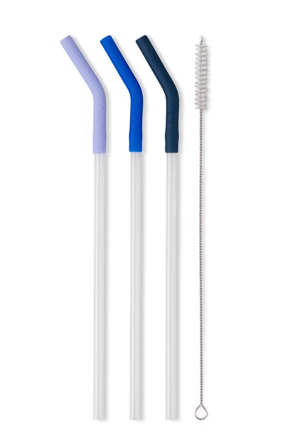 Swig Mega Mug Straw Set - Hydrangea Blue
