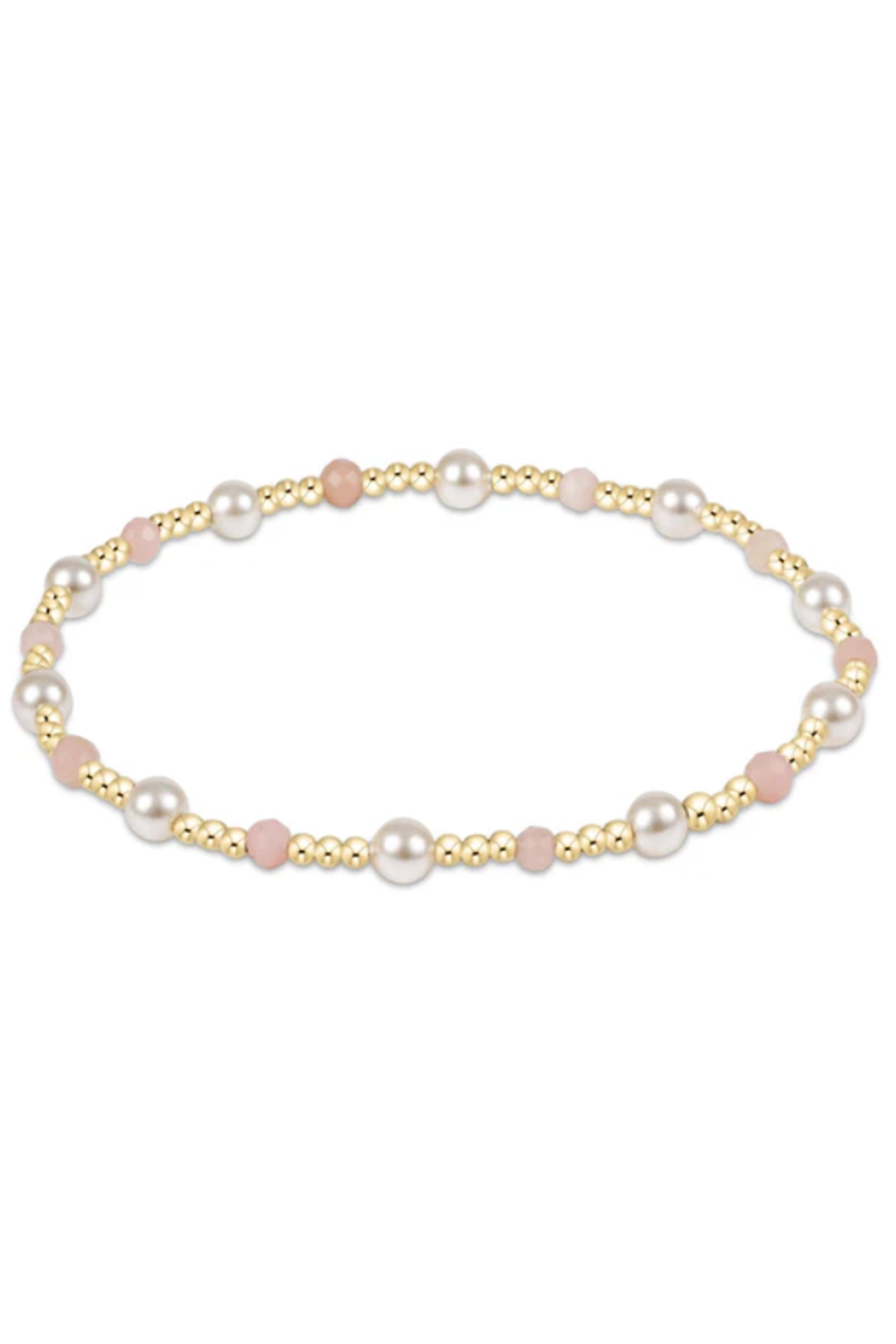 EN Gemstone + Pearl Sincerity Bracelet - Pink Opal