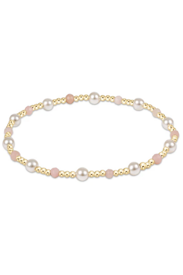 EN Gemstone + Pearl Sincerity Bracelet - Pink Opal