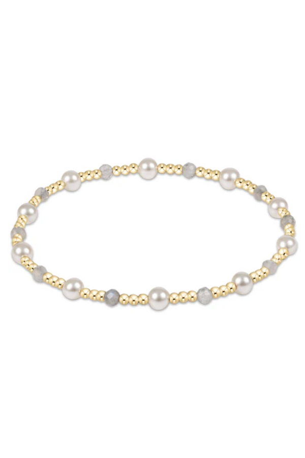 EN Gemstone + Pearl Sincerity Bracelet - Labradorite