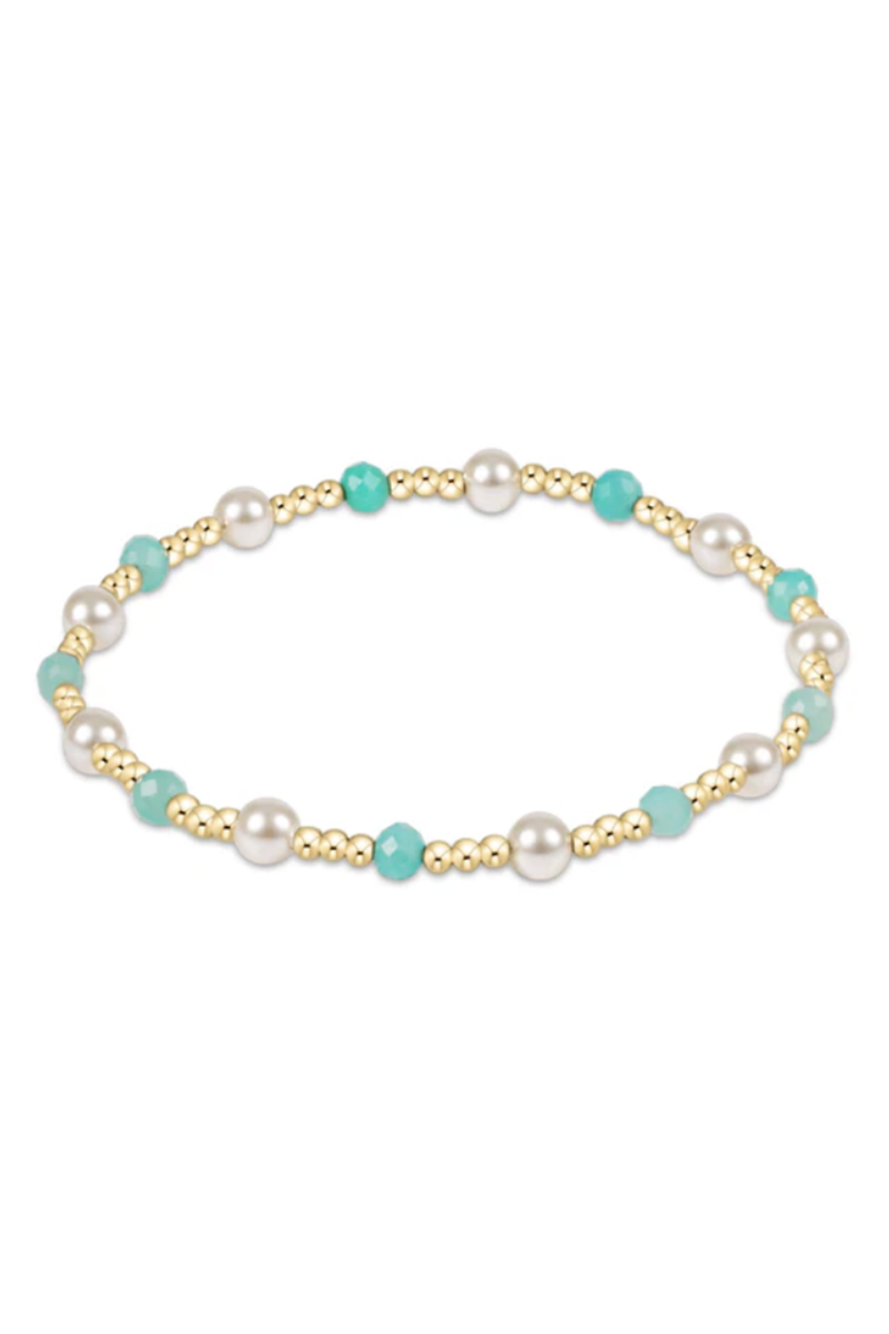 EN Gemstone + Pearl Sincerity Bracelet - Amazonite
