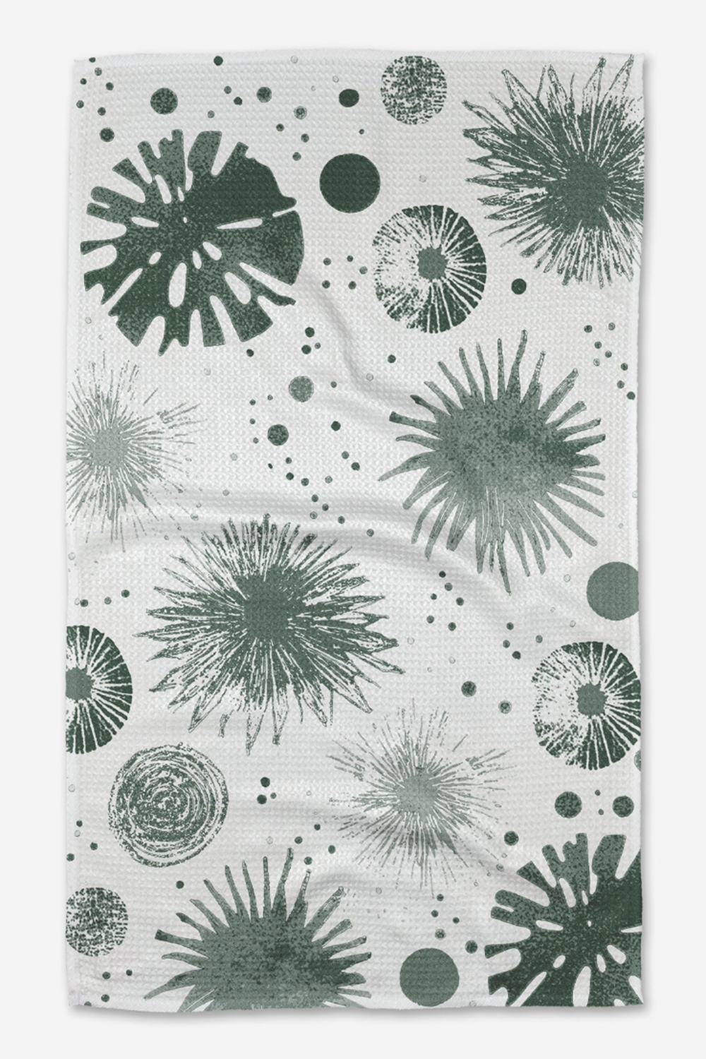 Geometry Kitchen Tea Towel - Bursting Skies Green