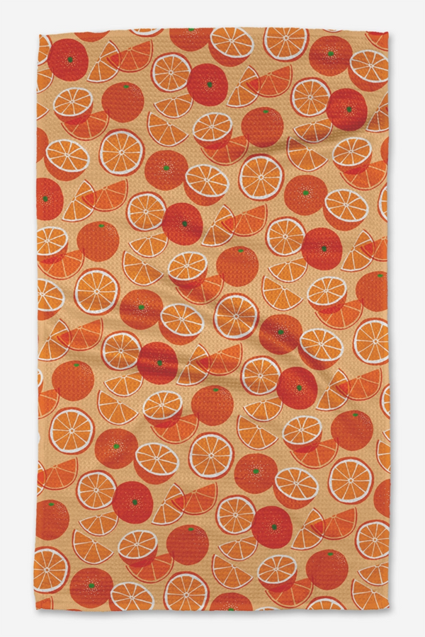 Geometry Kitchen Tea Towel - Only Oranges