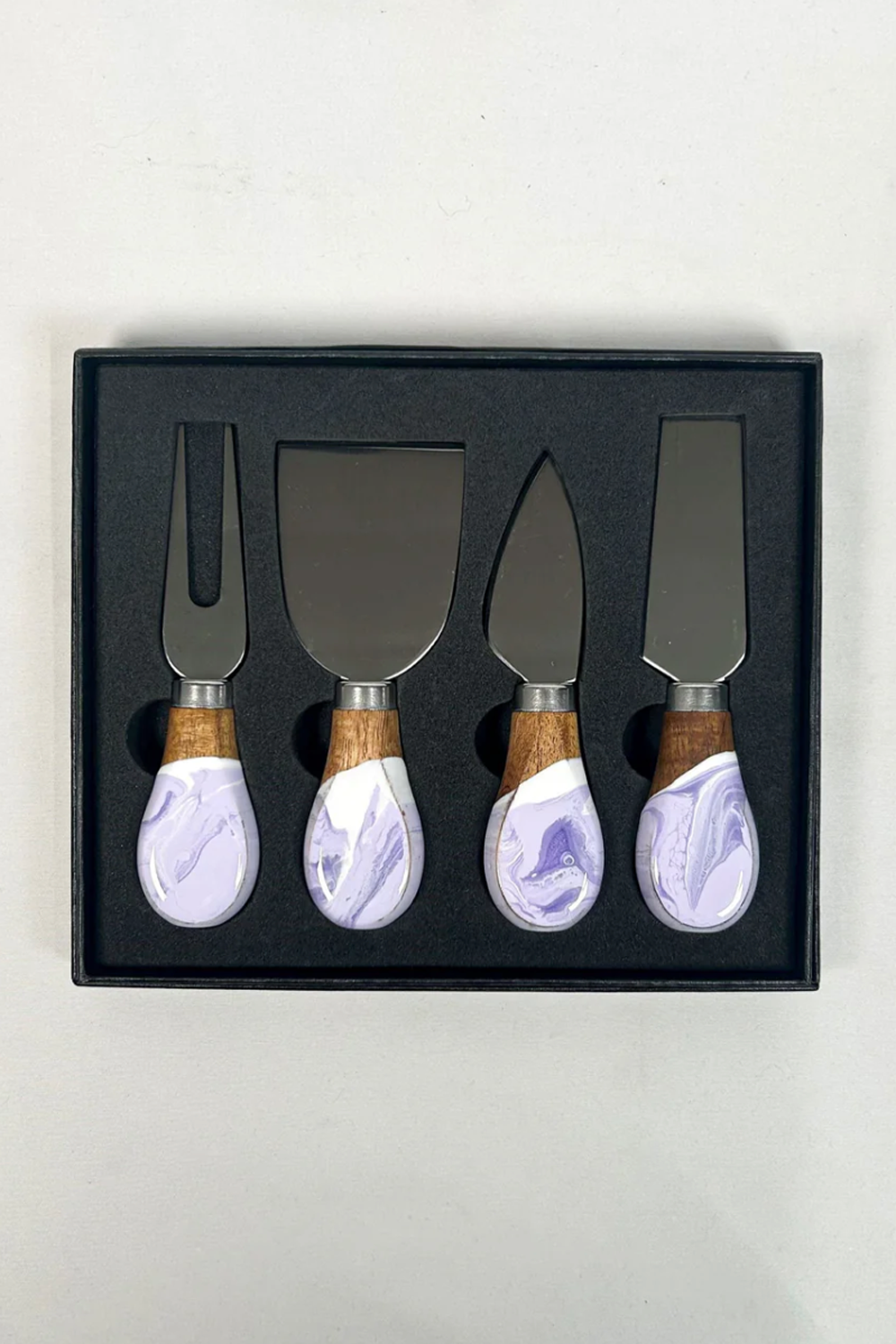 Lynnie Boxed Cheese Knife / Spreader Set - Lavender