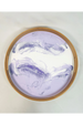Lynnie Round Bamboo Serving Tray - 16" Lavender