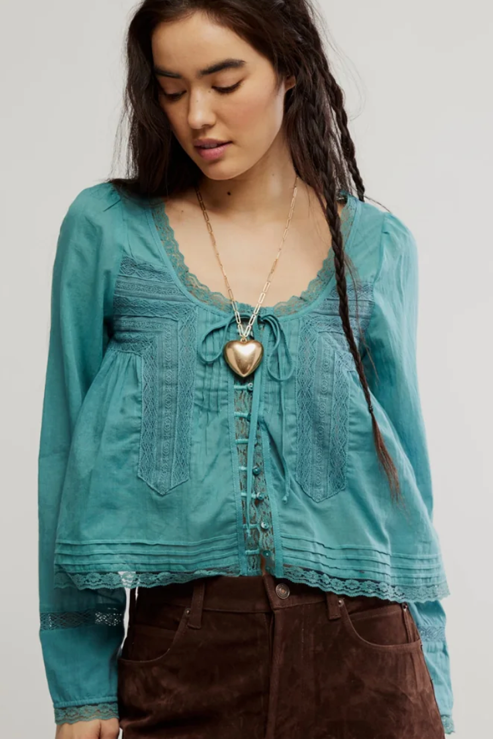 FP Forevermore Longsleeve Top - Mineral Blue