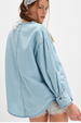 FP Denim Dreaming Pullover Top - Light Wash
