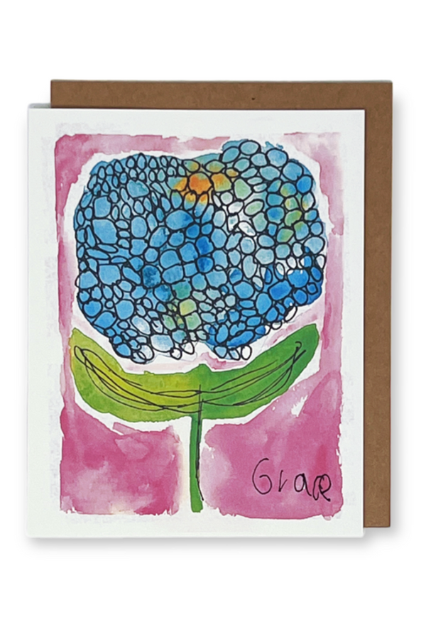 GracePlace Greeting Card - Hydrangea Blue
