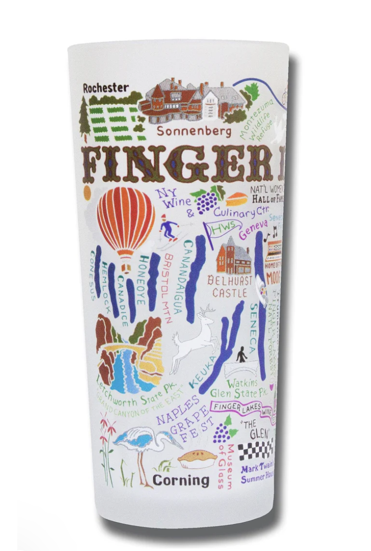 CS Frosted Glass Tumbler Cup - Finger Lakes
