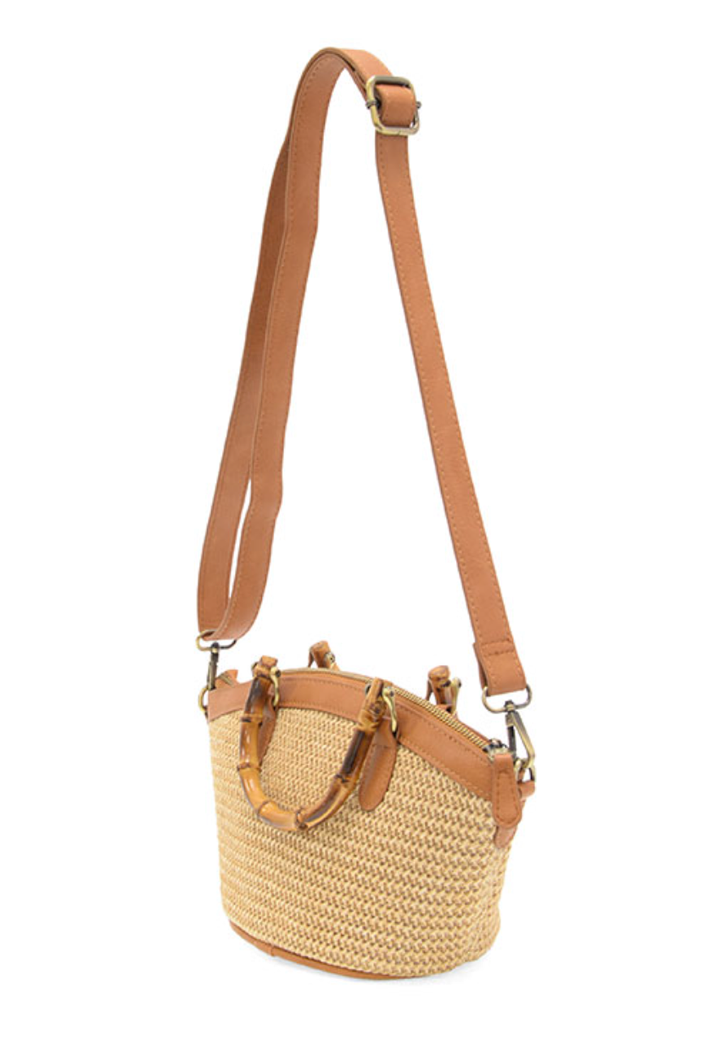 Joy Millie Bamboo Handle Basket Bag - Straw