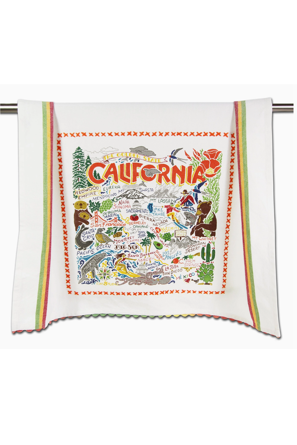CS Embroidered Dish Towel  - California