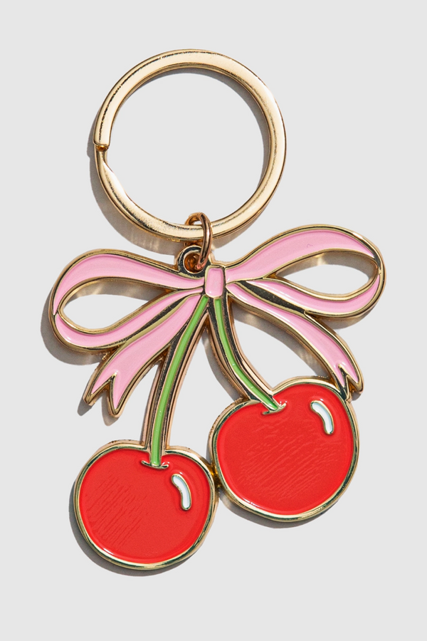 Trendy Enamel Keychain - Cherries