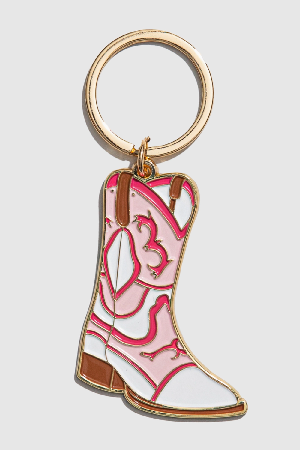 Trendy Enamel Keychain - Cowboy Boot