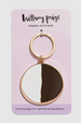 Trendy Enamel Keychain - Black and White Cookie