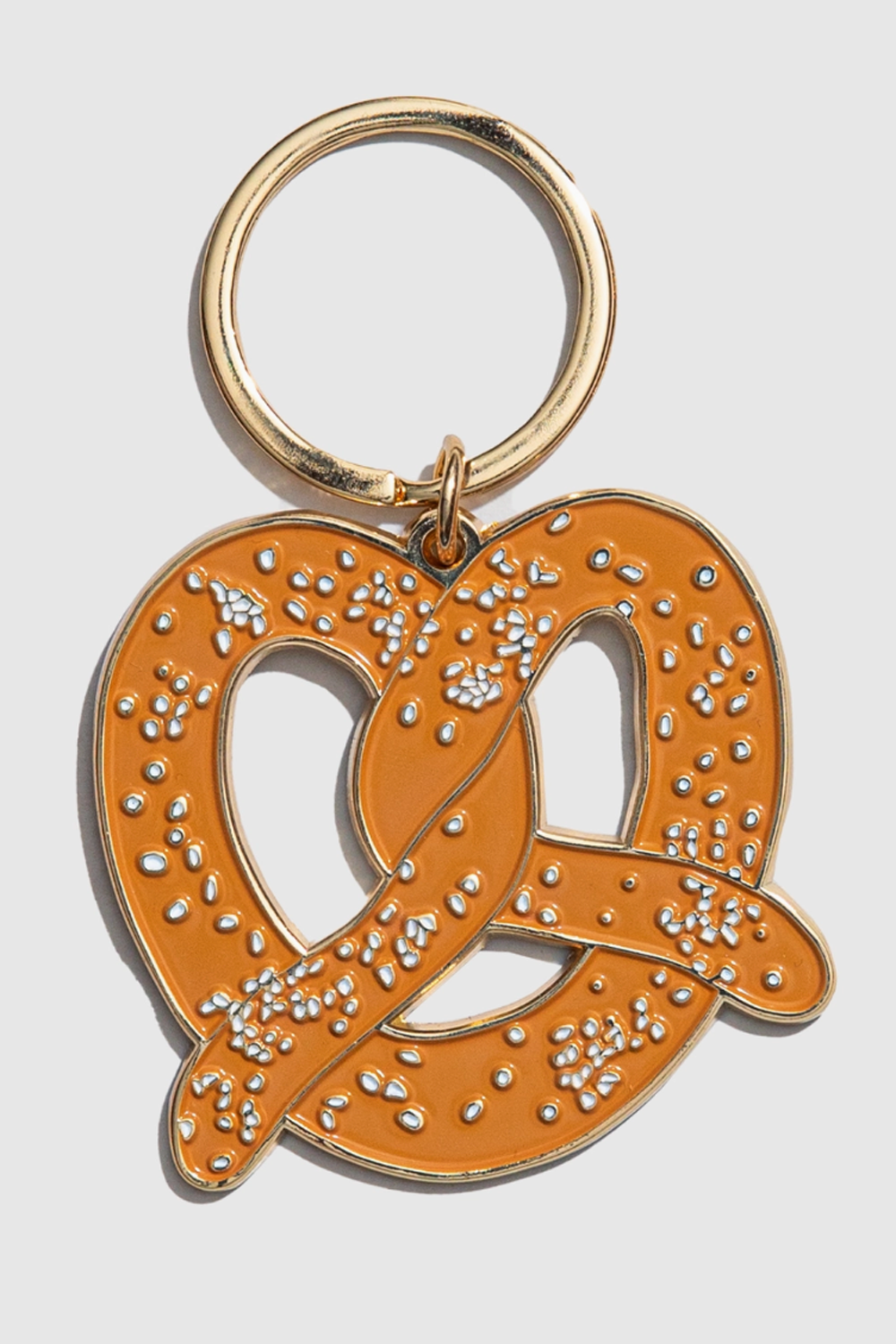 Trendy Enamel Keychain - Soft Pretzel