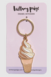 Trendy Enamel Keychain - Soft Serve Ice Cream Cone