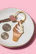 Trendy Enamel Keychain - Soft Serve Ice Cream Cone