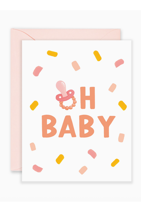 Isabella Single Baby Card - Oh Baby Pacifier
