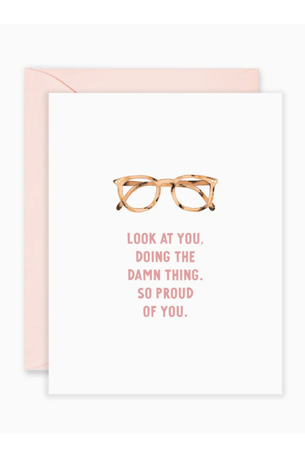 Isabella Single Greeting Card - Proud of You Glasses