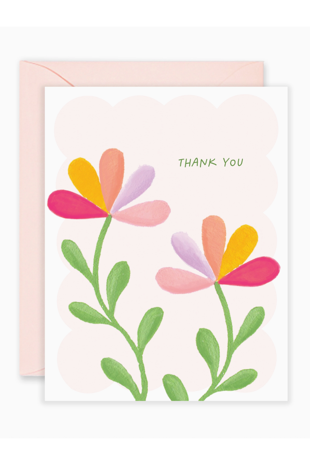 Isabella Single Thank You Card - Flower Fan