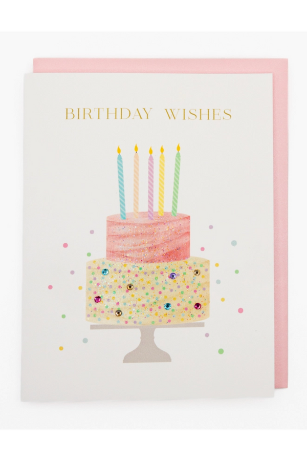 LV Birthday Greeting Card - Cake Wishes