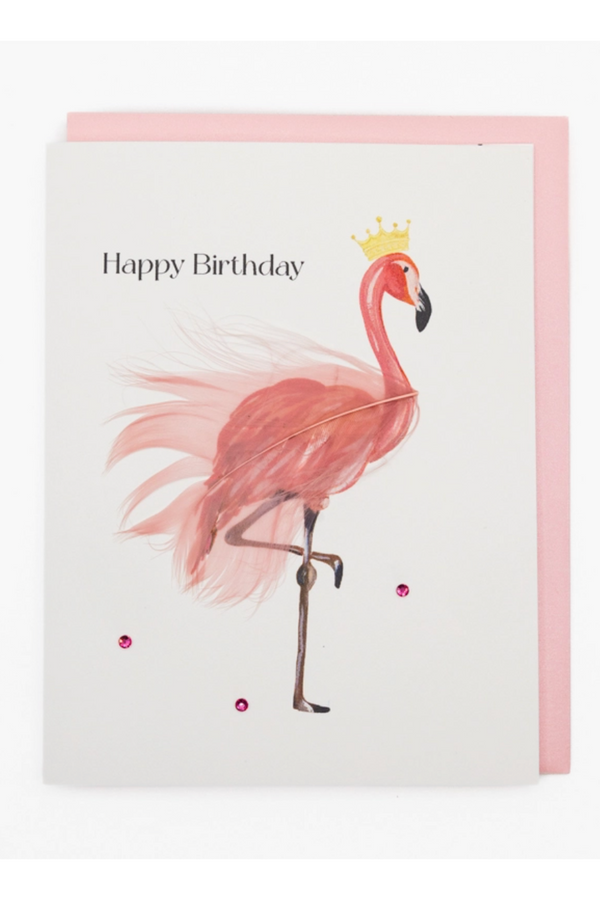LV Birthday Greeting Card - Flamingo Fete
