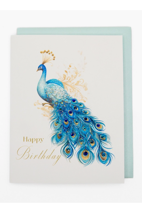 LV Birthday Greeting Card - Jewel of the Peacock