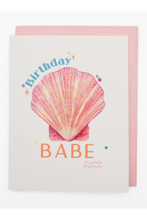 LV Birthday Greeting Card - Seashell Babe