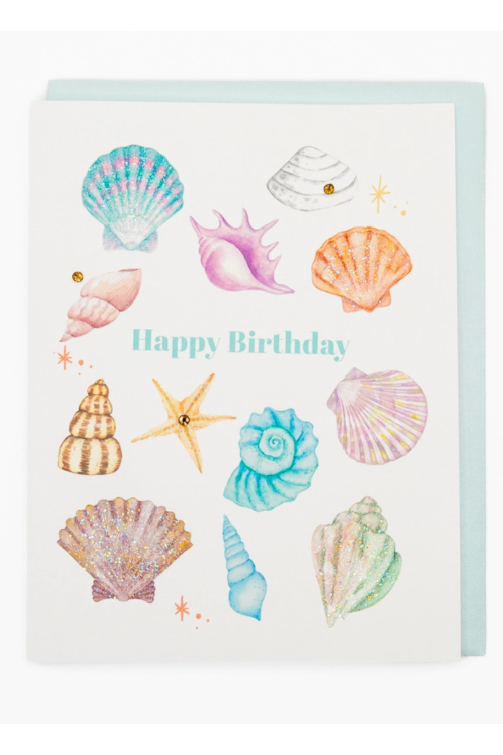LV Birthday Greeting Card - Shimmering Seashells