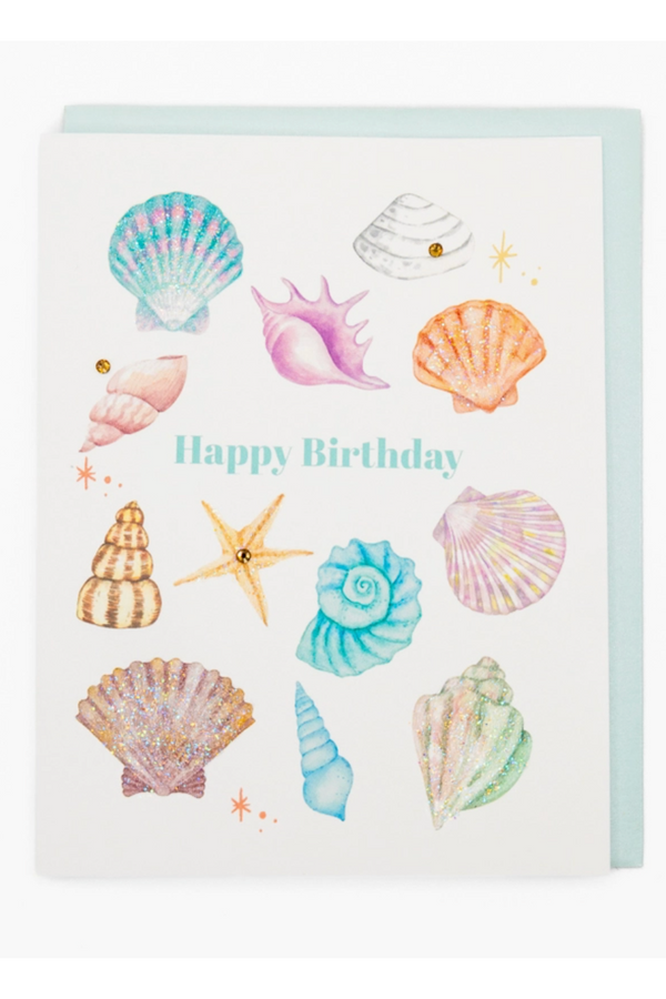 LV Birthday Greeting Card - Shimmering Seashells