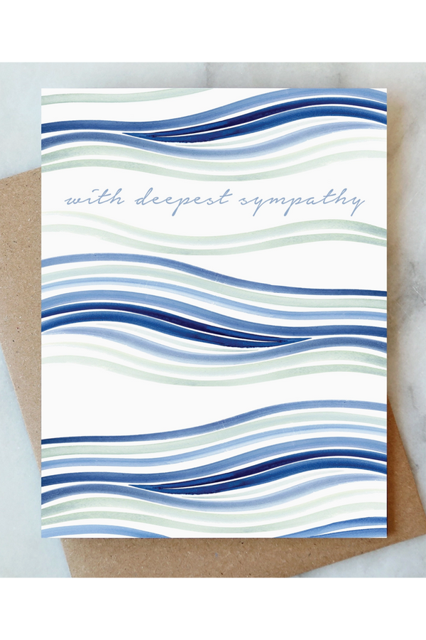 AJD Sympathy Card - Waves