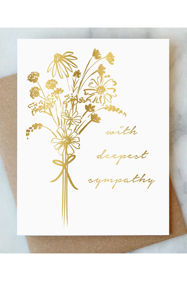 AJD Sympathy Card - Bouquet